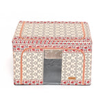 Cutie de Depozitare Pliabila, Flippy, 66 L din Bumbac si In, 52 x 42 x 39 cm, Fereastra Frontala, 2 Usi de Acces cu
