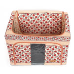 Cutie de Depozitare Pliabila, Flippy, 66 L din Bumbac si In, 52 x 42 x 39 cm, Fereastra Frontala, 2 Usi de Acces cu