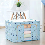 Cutie de Depozitare Pliabila, Flippy, 100 L, din Tesatura Oxford, 60x42x40 cm, Fereastra Frontala, 2 Usi de Acces cu