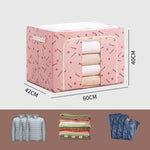 Cutie de Depozitare Pliabila, Flippy, Cu Fermoar, 100 L, Textil, 60x42x40 cm, cu Fereastra, Cadru Metalic, Suport Baza