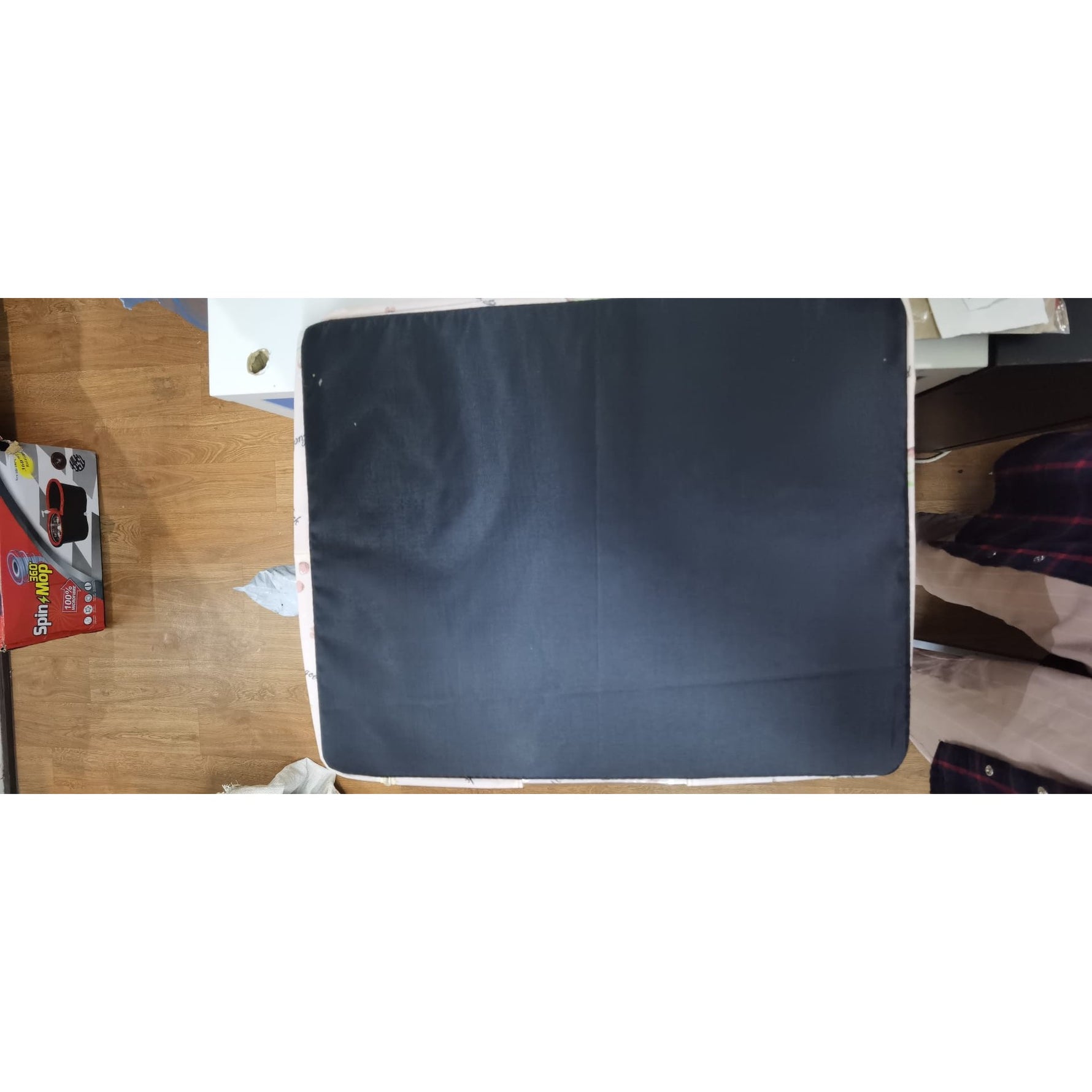 Cutie de Depozitare Pliabila, Flippy, cu Fermoar, 100 L, Textil, 60x42x40 cm, O Fereastra, Cadru Metalic, Suport Baza