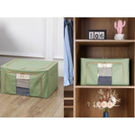 Cutie de depozitare pliabila, Flippy, Cu fermoar, 100 L, Textil, 60x42x40 cm, Cadru Metalic, Suport Baza Stabil din