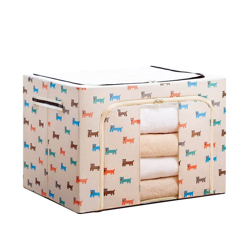 Cutie de Depozitare Pliabila, Flippy, 24 L, Panza Oxford, 40x30x20 cm, Fereastra Frontala, 2 Usi de Acces cu Fermoar