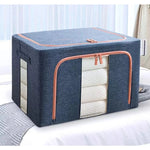 Cutie de Depozitare Pliabila, Flippy, Cu Fermoar, 24 L, Textil, 40x30x20 cm, Cadru Metalic, Suport Baza Stabil din