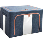 Cutie de Depozitare Pliabila, Flippy, Cu Fermoar, 24 L, Textil, 40x30x20 cm, Cadru Metalic, Suport Baza Stabil din