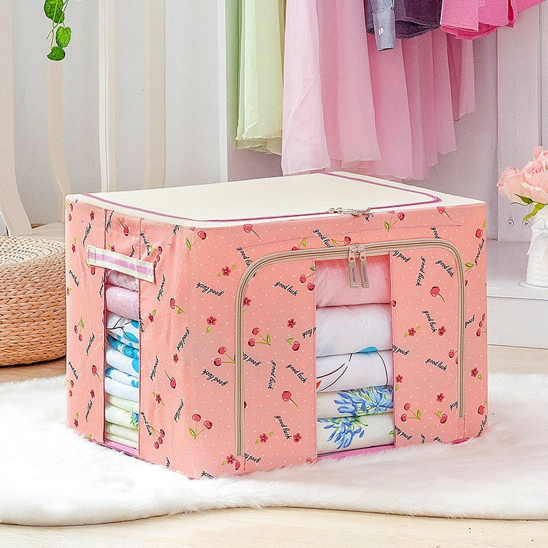 Cutie de Depozitare Pliabila, Flippy, 24 L, Panza Oxford, 40x30x20 cm, Fereastra Frontala, 2 Usi de Acces cu Fermoar