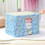 Cutie de Depozitare Pliabila, Flippy, 66 L, din Tesatura Oxford, 50x40x33 cm, Fereastra Frontala, 2 Usi de Acces cu