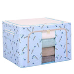 Cutie de Depozitare Pliabila, Flippy, Cu Fermoar, 66 L, Textil, 50x40x33 cm, cu 2 Ferestre, Cadru Metalic, Suport Baza