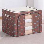 Cutie de Depozitare Pliabila, Flippy, 66 L, din Tesatura Oxford, 50x40x33 cm, Fereastra Frontala, 2 Usi de Acces cu