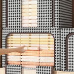 Cutie de Depozitare Pliabila, Flippy, Cu fermoar Bidirectional, 24 L, Textil, 40x30x20 cm, Cadru Metalic, o Fereastra,