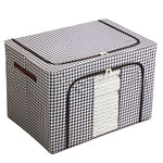 Cutie de Depozitare Pliabila, Flippy, Cu fermoar Bidirectional, 24 L, Textil, 40x30x20 cm, Cadru Metalic, o Fereastra,