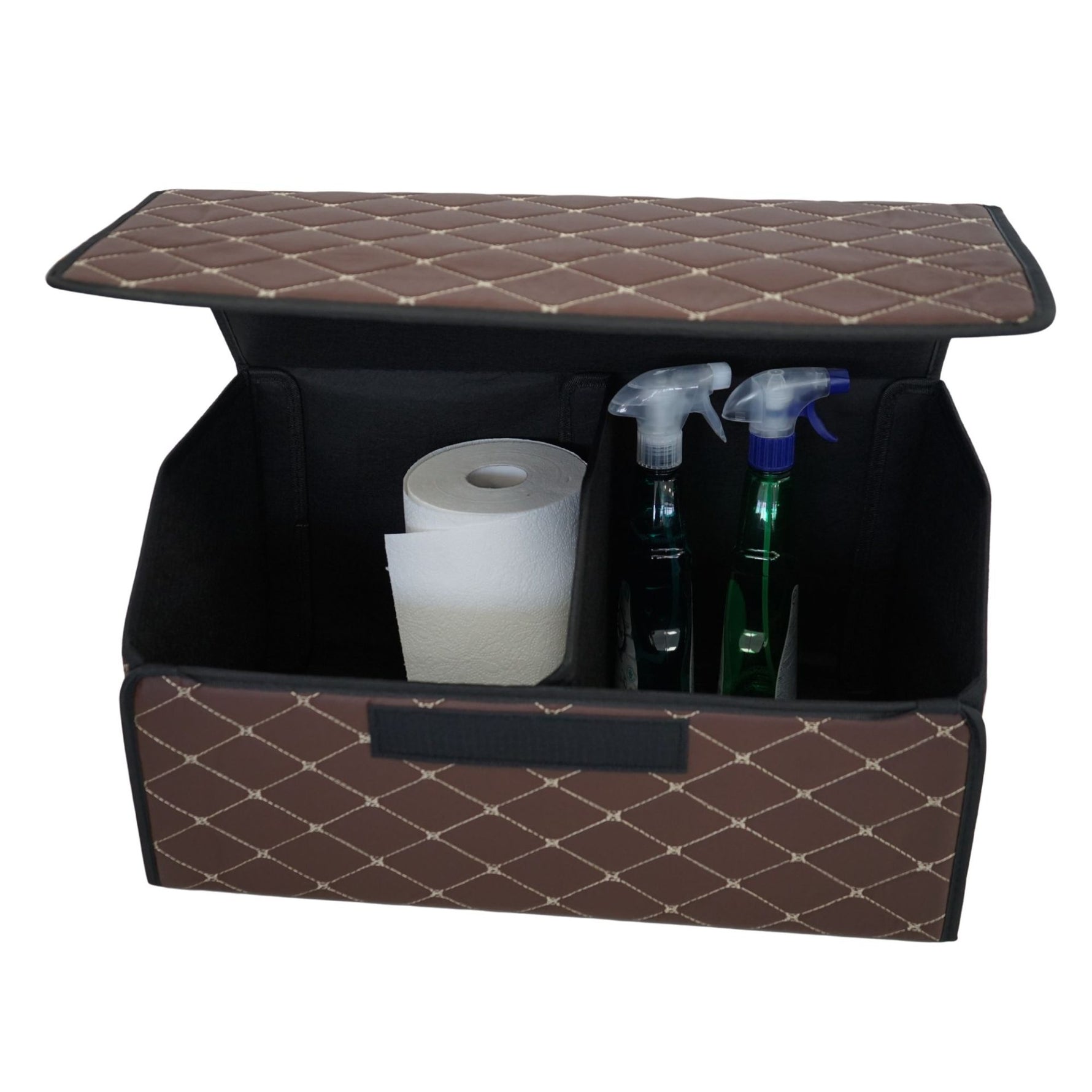 Cutie de Depozitare Auto, Flippy, Organizator Premium Portbagaj, Geanta Multifunctionala din Piele Ecologica, Rezistent