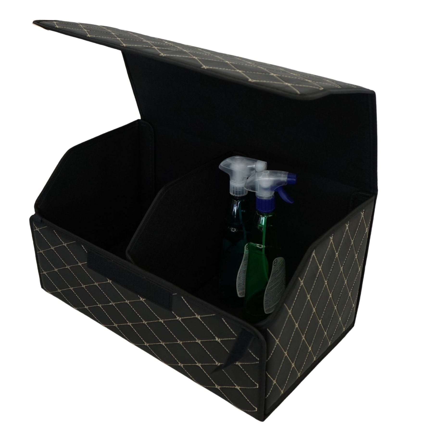 Cutie de Depozitare Auto, Flippy, Organizator Premium Portbagaj, Geanta Multifunctionala, Piele Ecologica, Pliabil si