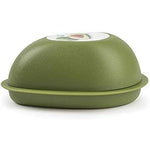 Cutie Alimentara, Flippy, Model Avocado, din Plastic, 12.5 x 12.5 x 5.4 cm, 500 ml, Verde Inchis