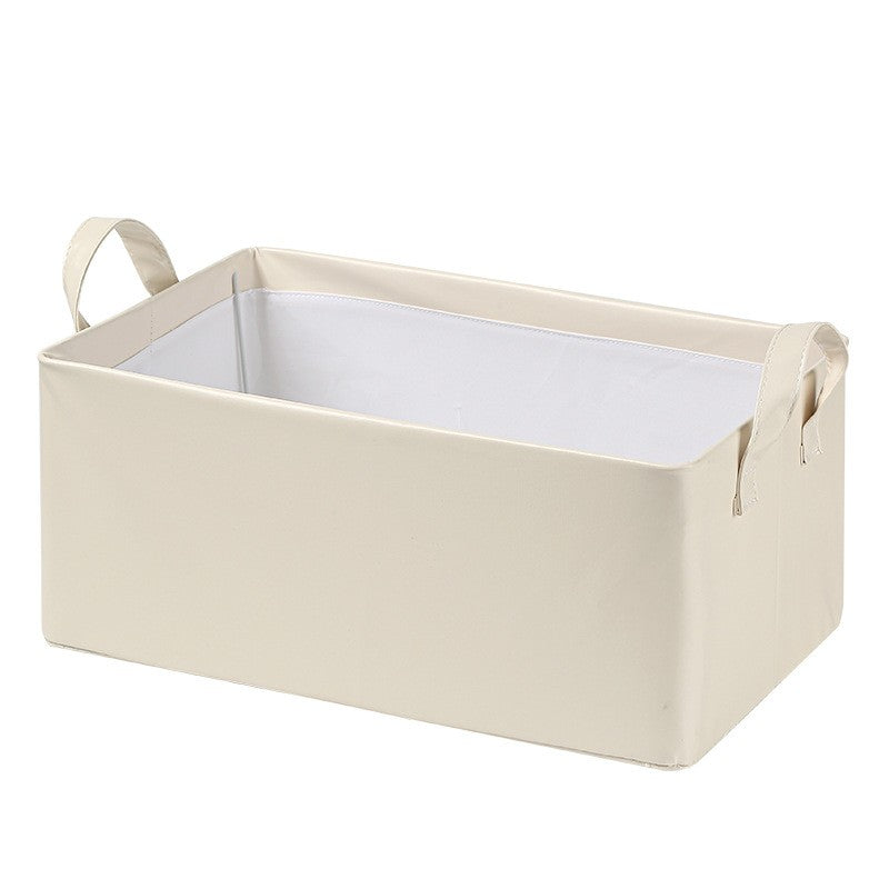 Cutie de Depozitare Tip Cos, Flippy, Material Piele Ecologica, Pliabila, 47x28x20 cm, 26 l, Cadru Metalic, cu Manere,