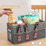 Cutie Depozitare cu Cadru Metalic, Flippy, pentru Bucatarie, snacksuri, pliabila din poliester Oxford, 30 x 15 x 15 cm
