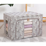 Cutie Depozitare, Flippy, 66L, din Material Textil, 50 x 40 x 33 cm, pentru Haine si Lenjerii, Model Flori de