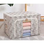 Cutie Depozitare, Flippy, 66L, din Material Textil, 50 x 40 x 33 cm, pentru Haine si Lenjerii, Model Flori de