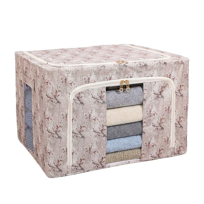 Cutie Depozitare, Flippy, 66L, din Material Textil, 50 x 40 x 33 cm, pentru Haine si Lenjerii, Model Flori de