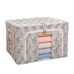 Cutie Depozitare, Flippy, 66L, din Material Textil, 50 x 40 x 33 cm, pentru Haine si Lenjerii, Model Flori de
