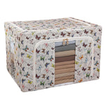 Cutie Depozitare, Flippy, 66L, din Material Textil, 50 x 40 x 33 cm, pentru Haine si Lenjerii, Model Fluturasi,