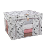 Cutie Depozitare, Flippy, 66L, din Material Textil, 50 x 40 x 33 cm, pentru Haine si Lenjerii, Model Fluturasi,