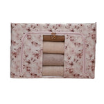 Cutie Depozitare, Flippy, 66L, din Material Textil, 50 x 40 x 33 cm, pentru Haine si Lenjerii, Model Fluturasi, Roz/Gri