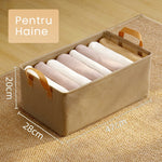 Cutie Depozitare Flippy, pentru Haine, lucruri, din Textil cu Cadru Metalic, Manere Laterale, forma Dreptunghiulara, 47