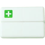 Cutie depozitare medicamente, 7 compartimente sigilate individual, pliabila, portabila, Flippy, Alb/Verde