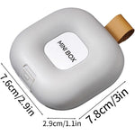 Cutie Depozitare Medicamente, Flippy, 4 Compartimente, Inchidere Etans, Portabila, Patrat, Alb/Gri, PP, 7.6x2.9x7.8 cm