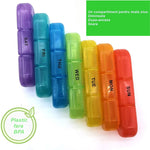 Cutie Depozitare Medicamente, Flippy, 7 Zile, 21 Compartimente, Cutie Suport, Recipiente Detasabile, Portabila,