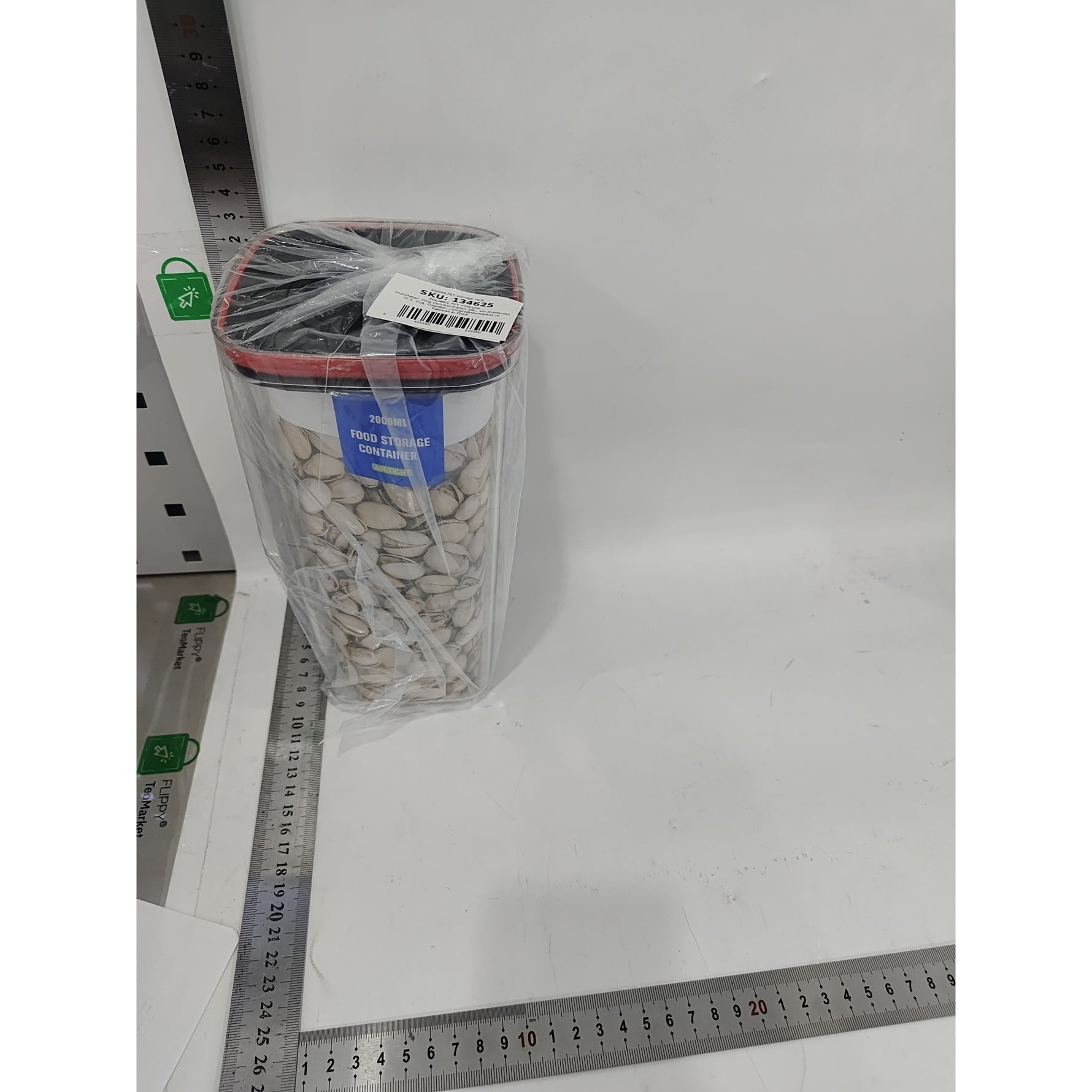 Cutie de Depozitare Alimente, Flippy, Cutie de tip Container, Recipient pentru Cereale in Bucatarie, 11.5 x 11.5 x 23