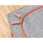 Cutie de depozitare pliabila, Flippy, Cu fermoar, 100 L, Textil, 60x42x40 cm, Cadru Metalic, Suport Baza Stabil din