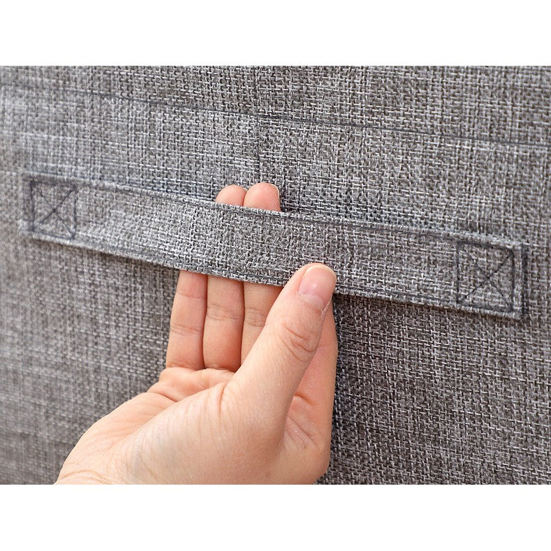 Cutie de depozitare pliabila, Flippy, Cu fermoar, 100 L, Textil, 60x42x40 cm, Cadru Metalic, Suport Baza Stabil din