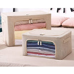 Cutie de depozitare pliabila, Flippy, Cu fermoar, 66 L, Textil, 50x40x33 cm, Cadru Metalic, Suport Baza Stabil din