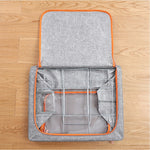 Cutie de Depozitare Pliabila, Flippy, 66 L, din Bumbac si In, 50x40x33 cm, Fereastra Frontala, 2 Usi de Acces cu