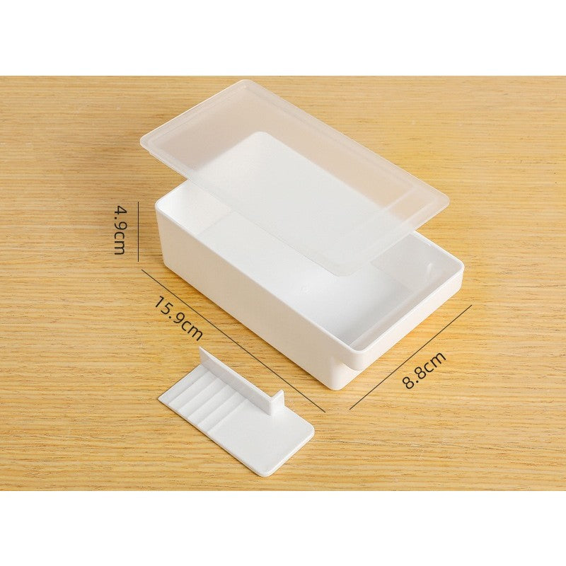Cutie de Unt, Flippy, cu Capac, Multifunctionala, cu Spatula Portionare, 15.9 x 8.8 x 4.9 cm, Alb