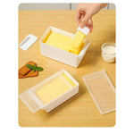 Cutie de Unt, Flippy, cu Capac, Multifunctionala, cu Spatula Portionare, 15.9 x 8.8 x 4.9 cm, Alb