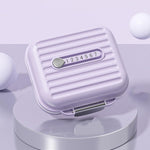 Cutie Medicamente, Flippy, Mov, 7 Compartimente, Portabila si Compacta, 7.8x7.2x3.5 cm, Ideala pentru Uzul Cotidian