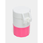 Cutie Pastile Multifunctionala, Flippy, 4 in 1, Pahar Apa, Taiere, Sfaramare, Depozitare, Compact, ABS cu Lama din