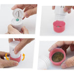 Cutie Pastile Multifunctionala, Flippy, 4 in 1, Pahar Apa, Taiere, Sfaramare, Depozitare, Compact, ABS cu Lama din