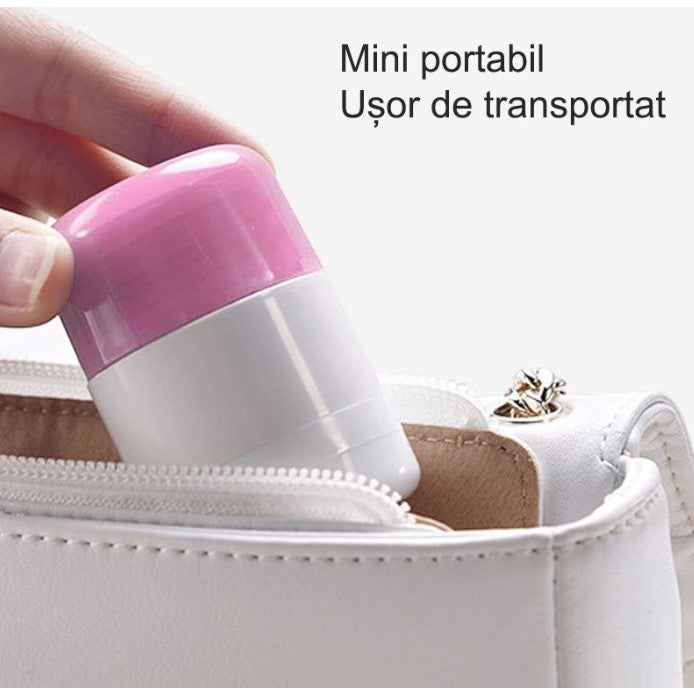 Cutie Pastile Multifunctionala, Flippy, 4 in 1, Pahar Apa, Taiere, Sfaramare, Depozitare, Compact, ABS cu Lama din
