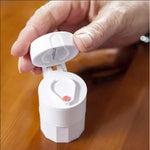 Cutie Pastile Multifunctionala, Flippy, 4 in 1, Pahar Apa, Taiere, Sfaramare, Depozitare, Compact, ABS cu Lama din