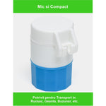 Cutie Pastile Multifunctionala, Flippy, 4 in 1, Pahar Apa, Taiere, Sfaramare, Depozitare, Compact, ABS cu Lama din