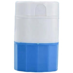 Cutie Pastile Multifunctionala, Flippy, 4 in 1, Pahar Apa, Taiere, Sfaramare, Depozitare, Compact, ABS cu Lama din