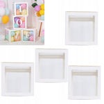Set 4 Cutii pentru Baloane, Flippy, Model Simplu, Tematica Aniversare, Cuburi Decorative din Plastic, Accesorii pentru