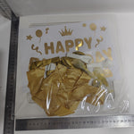 Cutie pentru Baloane, Flippy, Tematica Aniversare, Model Scris Happy Birthday, Baloane Aurii, Albe si Panglica Incluse,