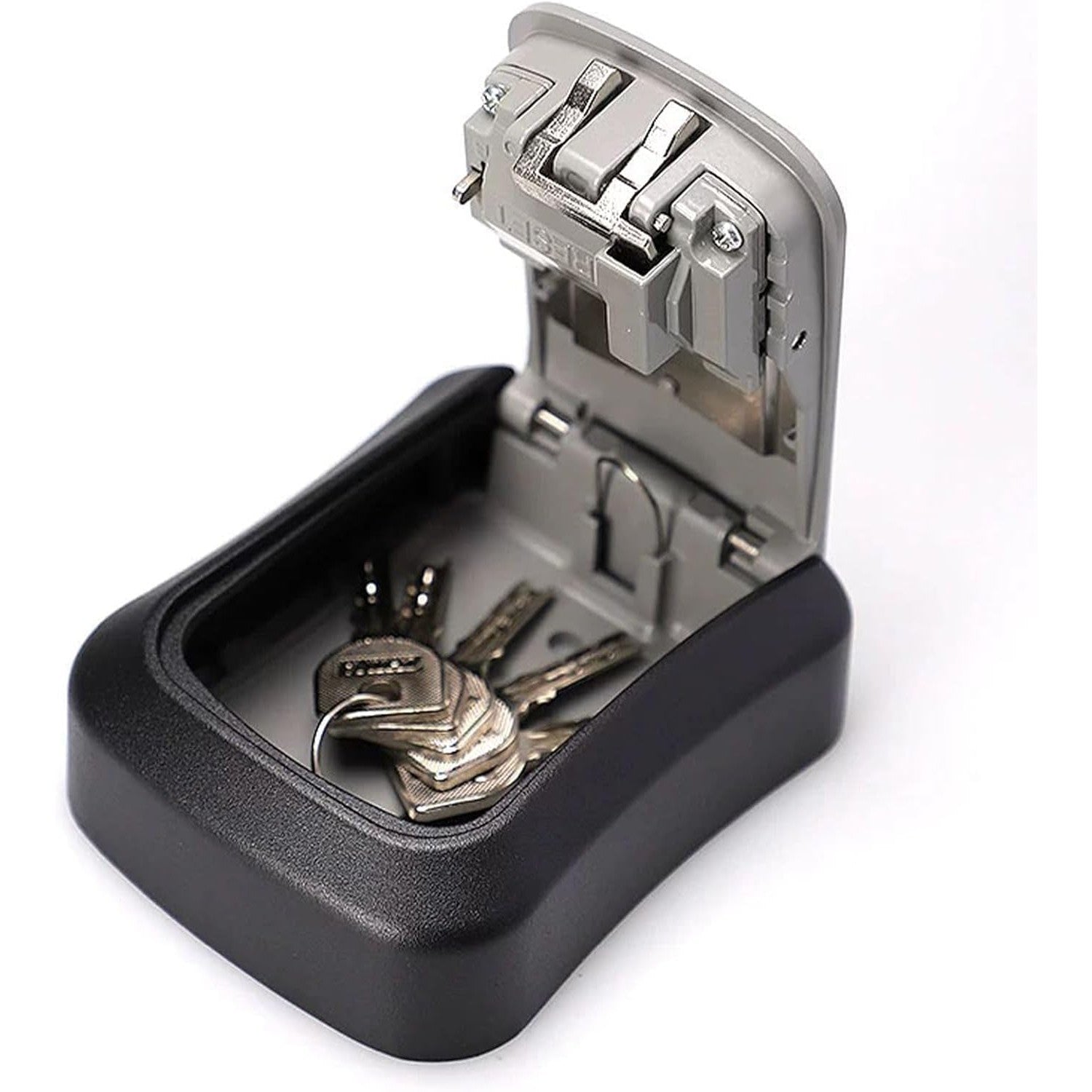 Cutie pentru Chei cu Parola, Flippy, din Aliaj de Aluminiu si Plastic, Cod din 4 Cifre, Impermeabila, Negru