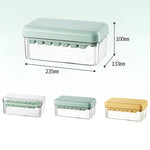 Set Cutie pentru Gheata, Flippy, Uz Casnic, Doua Tavite pentru Cuburi, Capac Etans, Lopata, 23.5x13.3x10 cm, Verde