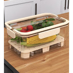 Cutie pentru Depozitare Alimente, Flippy, de Uz Casnic, 2 Compartimente, Zona pentru Gheata, Mentinere Fresh, cu Maner,
